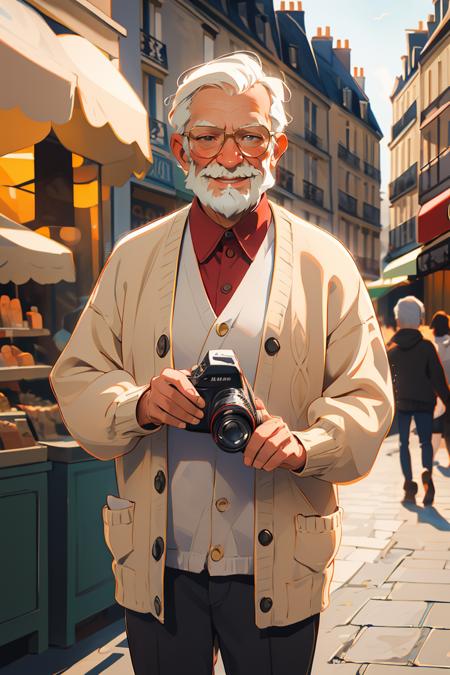 00145-985685636-(masterpiece, best quality), old man, beard, blonde, oversized shirt, happy, street, holding camera, open cardigan, blurry, pari.png